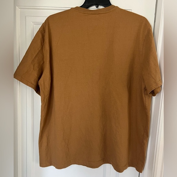 Wrangler Riggs Workwear Henley T-Shirt 2XL Tall Brown Heavyweight Cotton Tee - Picture 5 of 6